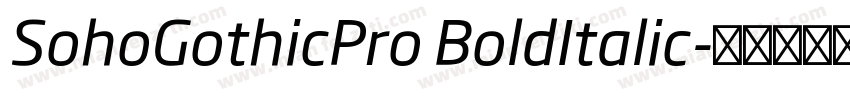 SohoGothicPro BoldItalic字体转换